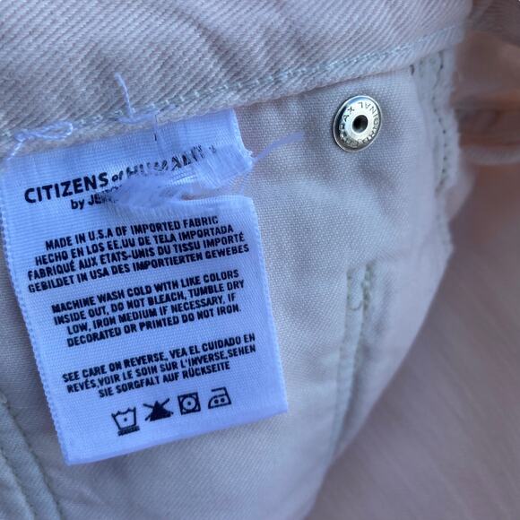 New Citizens of Humanity by Jerome Dahan Pink Cut Off Hem Denim Mini Skirt 25 - Picture 11 of 13